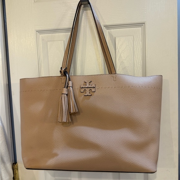 Tory Burch Tan Pebbled Leather Tote - Picture 1 of 5